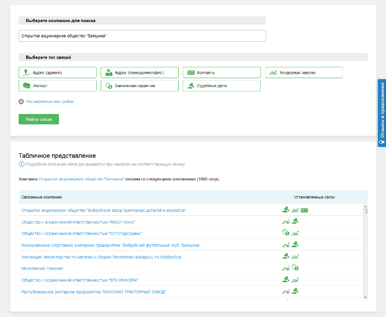 связи поиск