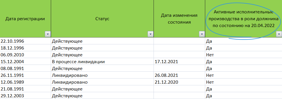 Таблица эксель